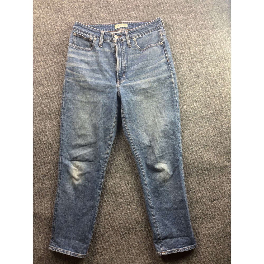 Madwell Curvy Perfect Vintage Straight Jeans Womens 30 Blue High Rise Denim